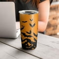 thumbnail image 4 of 20oz Tumblers Halloween Bat Silhouette Pattern Stainless Steel Vacuum Insulated Double Wall Travel Tumbler Cups Mug with Lid and Straw,Cleaning Brush for Cold & Hot Drinks, 4 of 7