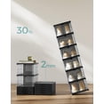 thumbnail image 4 of Cajas para zapatos, juego de 6 organizadores apilables, zapatero plegable y modular, hasta talla 46, montaje 60 s, transparente y negro, 4 of 7