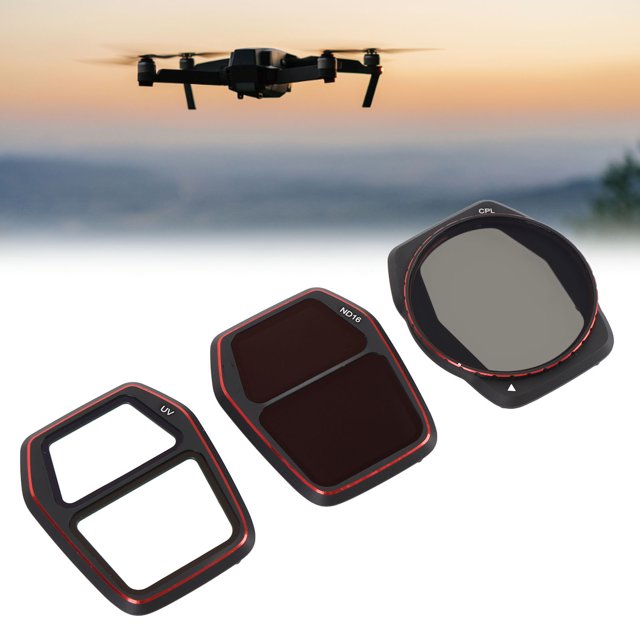 Kit de Filtro de Drones, Juego de Filtro de Drones de Vidrio ópto Resistente Al Agua Conjunto de Filtro de Drones de Aluminio para El Aire 3S Drone