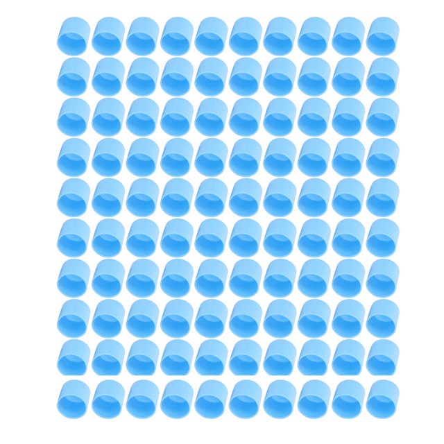 100 Tapas De Extremo, Azul, Tapa De Barra De Terminales A Prueba De Lluvia, Tapa De Barra De Tensión Impermeable, De Cerca Electrónica De Pulso De Alto Voltaje