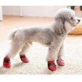 thumbnail image 2 of 4Pcs Dog Shoes for Winter, Dog Boots & Paw Protectors, Fleece Warm Snow Booties for Puppy with Reflective Strip Anti-Slip Rubber Sole for Small Medium Size Dogs, 2 of 4