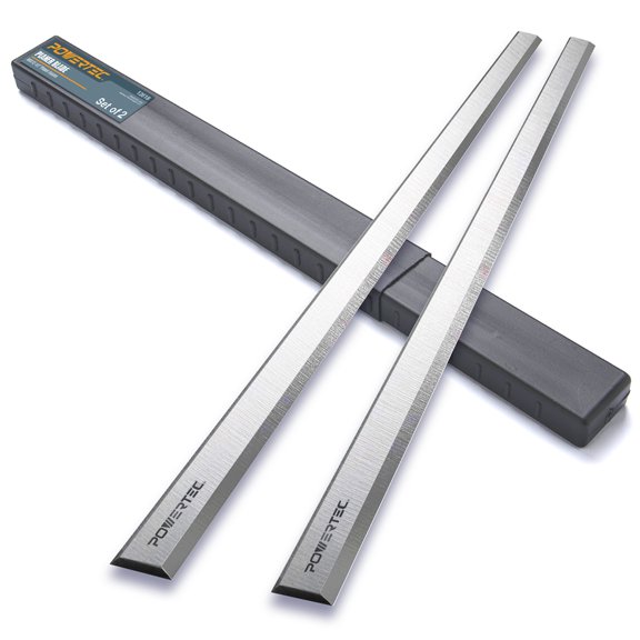 POWERTEC 12-1/2 Inch Planer Blades for Craftsman 23378, JET JWP-12, JWP-12-4P, JWP-12DX, Rockwell RK9018, Wilton 99178, 34463 Planer, Replacement for Craftsman 23315 Planer Knives, Set of 2 (12818)