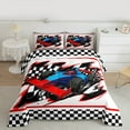 thumbnail image 2 of Manfei Kids Children Racing Car Bedding Comforter Set 2pcs,Geometric Plaid Twin Comforter Sets Microfiber,Extreme Sport Breathable Bedding Set,Super Cozy Room Decor,Reversible, 2 of 8