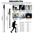 thumbnail image 2 of IC ICLOVER Pair 2 Trekking Walking Hiking Sticks Poles Quick Lock Adjustable Alpenstock 25.5" to 64.9" for All Heights, Durable & Lightweight Aluminum, Black, 2 of 9