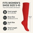 thumbnail image 5 of Women's Extra Long Knee High Slouch Scrunch Socks Cotton Blend 28 Colors Pack of 6, Fits 5-10 - Hot Pink, 5 of 8