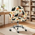 thumbnail image 2 of Xixirimido Black Cat Vintage Daisy Pattern Swivel Office Armchair Cover Stretch Computer Desk Chair Slipcover Mid Back Accent Dining Chair Covers Non-slip for Home Living Room, 2 of 7