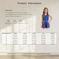 thumbnail image 5 of inhzoy Girls Sequin Romper Jumpsuit Sparkly Sleeveless Prom Concert Party Outfit Dancing Leotard Lake Blue 10, 5 of 5