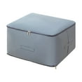 thumbnail image 2 of Satin Quilt Storage Bag Large Capacity Organizer | Durable Polyester with Transparent Window | Reinforced Handles Two-Way Zipper | Foldable Washable Storage for Blankets Comforters 54x42x30cm, 2 of 6