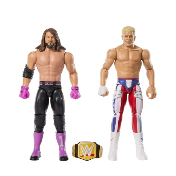 WWE Main Event Showdown Cody Rhodes vs AJ Styles Action Figures Set, Series #22 6-inch Collectibles