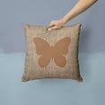 thumbnail image 2 of Carolines Treasures BB1047-BL-BN-PW1414 Butterfly Burlap and Brown   Canvas Fabric Decorative Pillow BB1047 14Hx14W, 2 of 4