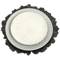 thumbnail image 2 of Koyal Wholesale Bulk Flora Glass Charger Plates, Set of 4, Black, Starburst Charger Plates, Reef Charger Plates, 2 of 4