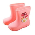 thumbnail image 2 of Caywon Everyday Delights Rain Boots PVC Rain Boots-Waterproof Easy-On Boots Outdoor Home Rubber Shoes with Easy on Handles(2-7Years), 2 of 3