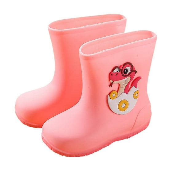 Aloohaidyvio Toddler Rain Boots Baby Rain Boots Short rain Boots for Toddler Easy-on Lightweight and Waterproof