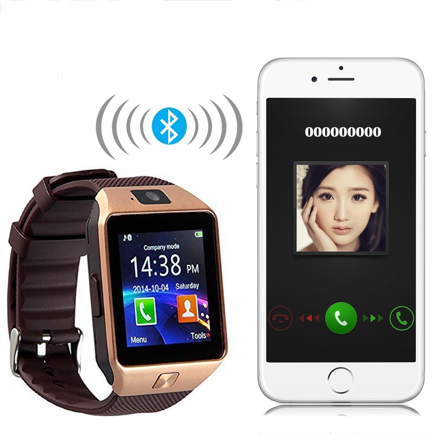 Jeobest DZ09 Smart Watch - DZ09 Bluetooth Smart Watch Touch Screen with Camera, SIM Card TF/SD