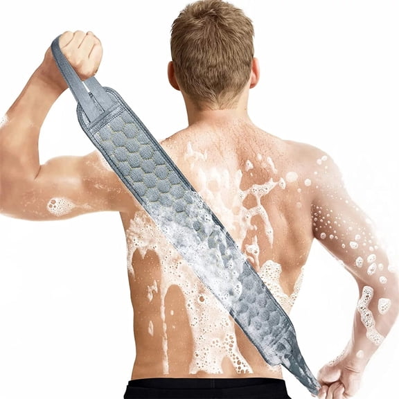 40 Inches Back Scrubber for Shower Super Long Bath Body Brush Long Loofah Exfoliating Back Washer with Handle for Men and Women Long Lasting and Easy To Use Bath Towel X1