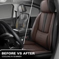 thumbnail image 5 of 2008 for Cadillac Escalade ext Car Seat Cover, Black and Brown Car Seat Covers, PU Leather Full Set of 5 Seats With a Headrest and Lumbar Support Waterproof, Beautify the Interior of Old Cars, 5 of 7