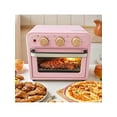 thumbnail image 2 of Large Capacity Countertop Oven with Air Frying Function, Toaster, Broiler, and Baking Capabilities for Healthy Cooking, Featuring Stainless Steel Finish and Visible Window in Pink Color, 2 of 9