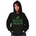thumbnail image 3 of Kiss Me I'm Cute Saint Patricks Day Hoodie Sweatshirt Women Brisco Brands S, 3 of 5