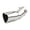 Silver, variant on Heart-Shaped Exhaust Tip, 2.5 In Inlet Chrome Steel Muffler End, Carbon Fiber Curved Style, Screw-On for Auto Sedan SUV, 1 Pcs