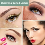 Heated Eyelash Curlers, USB Rechargeable Electric Eyelash Curler for Women, 3 Temperature Modes 2 in 1 Clip-Type Eyelash Curler with Built-in Comb Fast Heating & Long Lasting