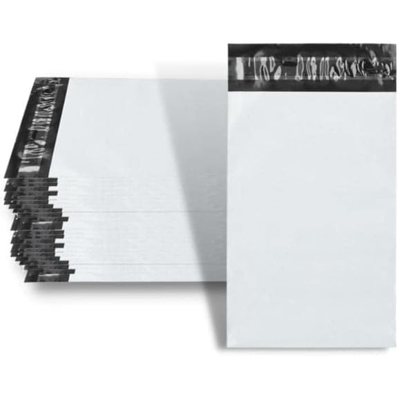 PSBM White Poly Mailers 14.5" x 19" Water-Resistant Envelopes 500 Pcs 2.5 Mil for Multipuropse Shipping Needs