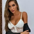 thumbnail image 5 of Fengqque Women's Fashion Lace Floral Bralette Sexy Sleeveless Crop Tops Bras, 5 of 5