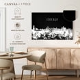 thumbnail image 5 of Elephant Stock Chicago Skyline Bw Wall Art - Horizontal Canvas Wall Art - Living Room Wall Decor - City Canvas - Black And Gray Decor - 39" x 26", 5 of 8