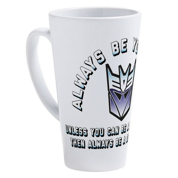 CafePress - Transformers Always Be A Deceptico - 17 Oz White Ceramic Latte Mug