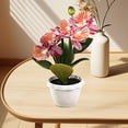 thumbnail image 7 of Kripyery Fake Potted Plant Realistic Simulation Flower Vivid Colored Fake Butterfly Orchid Bonsai for Home Decoration, 7 of 7