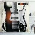 thumbnail image 1 of Ambesonne Rock Music Shower Curtain, Retro Grunge Guitar, 69"Wx84"L, Multicolor, 1 of 3