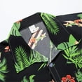 thumbnail image 7 of Men Clearance LYXSSBYX Big and Tall Mens Shirts Short Sleeves Clearance Men's Hawaiian Print Lapel Short Sleeve Shirt, 7 of 7