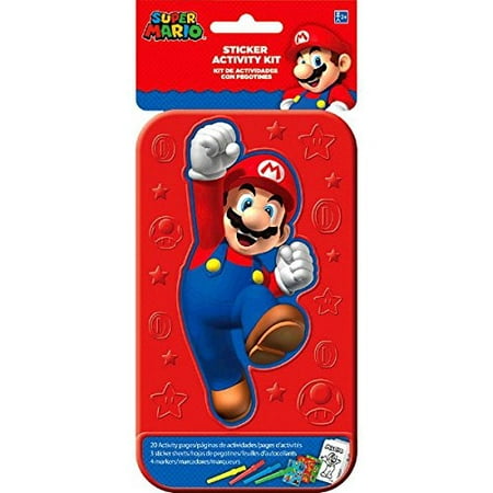 Super Mario Brothers Sticker Activity Kit with Mario Plastic (Best Way To Remove Stickers From Plastic)