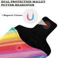 thumbnail image 3 of Haosy Rainbow Lines Golf Mallet Putter Cover Strong Magnetic Leather Golf Club Headcover Closure, 3 of 7