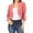Watermelon Red, variant on Luxalzxs Cropped Blazer for Women 3/4 Sleeve Open Front Casual Work Office Bolero Shrug Cardigan Suit Jacket Summer Lightweight Slim Business Blazers