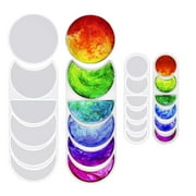 Pixiss Moon Phase Resin Epoxy Molds, Silicone Crescent Molds, Full Moon, Young Moon, for Making Wall Hanging Decorations and More. 2 Sizes Included