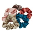 thumbnail image 4 of (2 pack) Scunci Ponytail Velour Hair Scrunchies, Assorted Colors, 5-Pieces, 4 of 4
