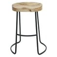 thumbnail image 4 of Maykoosh Art Deco Dreams Wooden Saddle Seat Barstool With Tubular Metal Base, Small, Brown And Black, 4 of 6