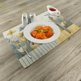 thumbnail image 2 of Ambesonne Yellow Place Mats Set of 4, Modern Scandi Garden Scene, Standard Size, Apricot Purpleblue Beige, 2 of 5