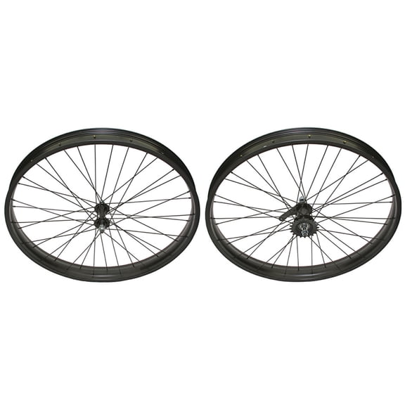 bike 26 X 3.00 FAT ALLOY FRONT & Coaster WHEEL 36 SPOKE 14GBLACK 3/8 AXLE SINGLE WALL BLACK,