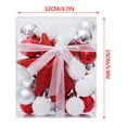 thumbnail image 2 of Zawou 30PCS Christmas Baubles with Tree Topper - Blue White Silver Shatterproof Ball Ornaments for Xmas Tree Wedding Party Decoration, 2 of 4