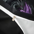 thumbnail image 4 of meiyoeat Romantic Gothic Dragon Twin Duvet Cover for Boys, Purple Rose Floral Animal Twin Bedding, Dark Plum, Black Reversible, 2pcs, 1 Duvet Cover and 1 Pillowcase, 4 of 6