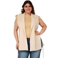 thumbnail image 1 of Chaleco con abertura Roman Fashion modelo 3779 beige Talla extra, 1 of 6