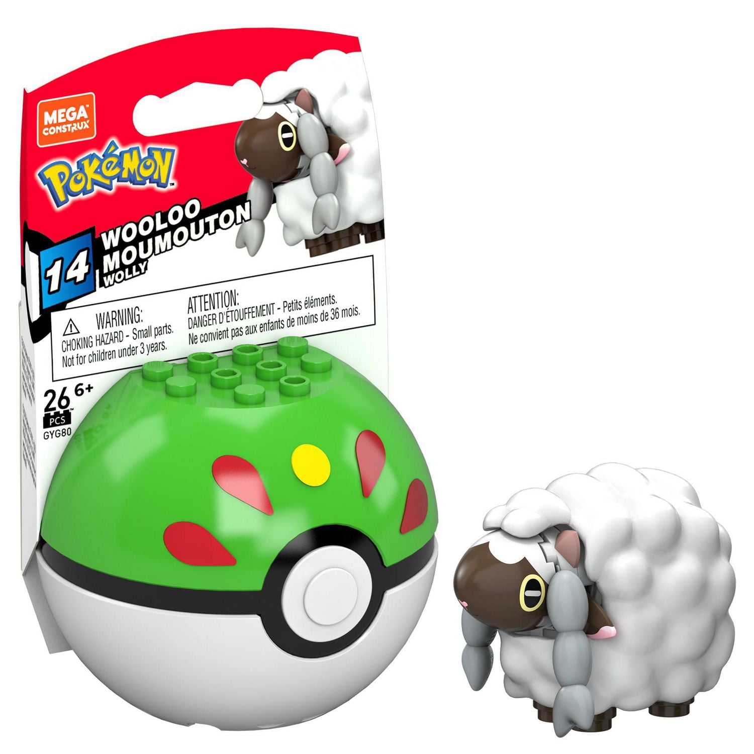 Mega Construx Pokemon Wooloo - 19 Pieces