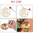 thumbnail image 5 of 50 piezas de adornos colgantes de madera sin terminar para bricolaje para decoraciones navideñas, 5 estilos de rodajas de madera con agujeros para manualidades infantiles, centros de mesa, decoracione, 5 of 5