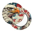 thumbnail image 2 of KLL Retro American Eagle Round Bar Chair Cushion Cover 14 inch ,Bar Stool Protector with Elastic, Soft Washable, 2 of 6