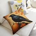 thumbnail image 3 of crow pumpkin fall Linen toss pillowcase Decoration pillowcase Gift preferred 24x24" Cushion cover 1 set Sofa pillowcase Sofa bedroom living room car, 3 of 4