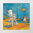 thumbnail image 3 of Paul Brent 20x20 White Modern Wood Framed Wall Art Titled - Lifeguard Stand, 3 of 5