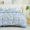 thumbnail image 1 of Hitime Queen Duvet Cover Set, Soft & Breathable Microfiber 3 Pieces Queen Bedding Sets, Pattern Queen Comfy Duvet Cover Set, with Zipper Closure (Queen), 1 of 8