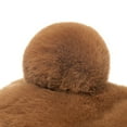 thumbnail image 6 of ZHENHONG Bucket Hats for Women and Men Cute Bear Ear Basin Hat Thick Warm Hat Casual Solid Color Headwear Brown, 6 of 6