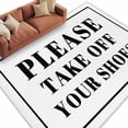 thumbnail image 2 of 5'x8' Area Rugs, White Letter Indoor Outdoor Area Rug for Living Room Bedroom, Modern Minimalist White Text Striped Washable Bathroom Rugs Kitchen Floor Carpet Mats Home Decor Aesthetic, 2 of 8